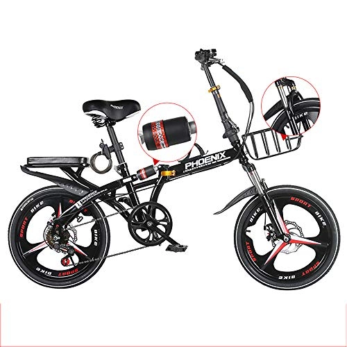 Vélos pliant : ZYD Vélo Pliant, vélos Portables 20 Pouces à 6 Vitesses, Frein à Disque Double vélo de Montagne, navetteurs urbains pour Adolescents, 3 Couleurs