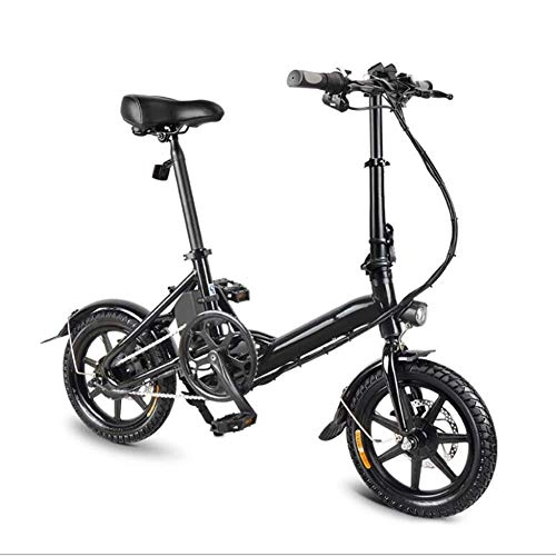 Vélos électriques : 14 Pouces Vélos Électriques, Vélo Pliant Mini Taille Double Shock Absorption Commute Vélo Électrique