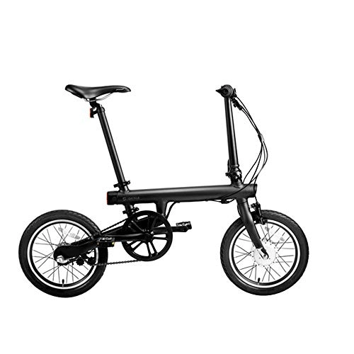 Vélos électriques : 16inch Origina vlo lectrique Qicycle Mini lectrique Batterie au Lithium vlo Pliant Intelligent Ebike Version Internationale ebike, Noir