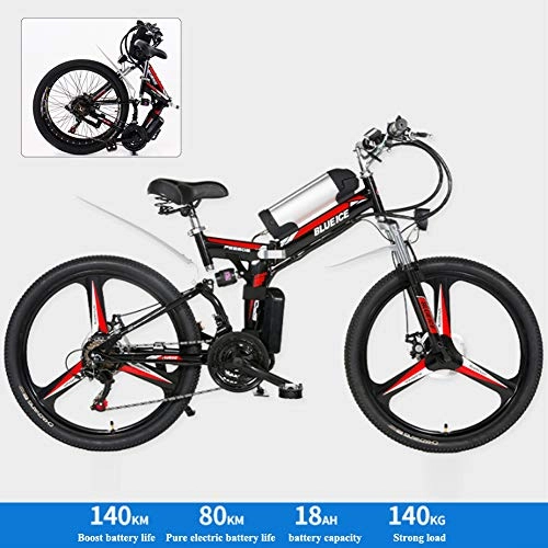 Vélos électriques : 24 '' Electric Mountain Bike Ville Commuer Vélo Électrique avec Grande Amovible Capacité De La Batterie (48V 384Wh), Vélo Électrique Shimano 21 Speed ​​Gear, One Wheel