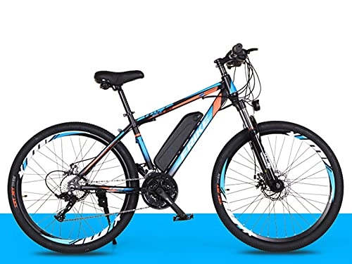 Vélos électriques : 26 Pouces Batterie Au Lithium Électrique Vélo De Montagne Vélo Adulte Vélo À Assistance Électrique Tout-Terrain À Vitesse Variable 250W Blue