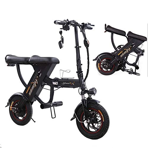 Vélos électriques : AA100 Vélo à pédales électrique Pliant à Deux Roues / adapté à la Double siège de Voiture électrique de Loisirs en Plein air pour Adultes / Vie au Lithium 48V / 20A 80KM / 250KG