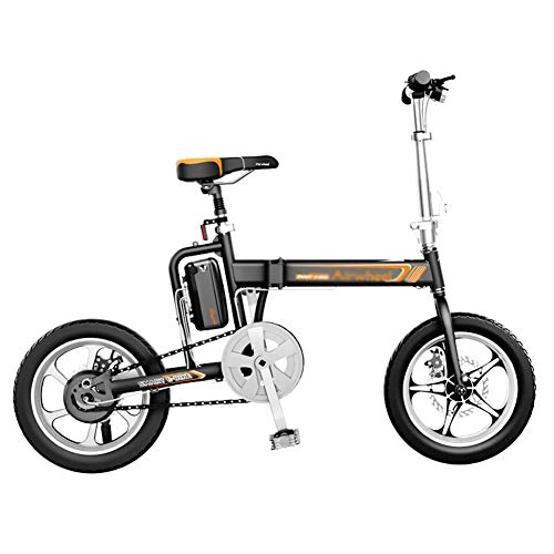 Vélos électriques : ABYYLH Vlo lectrique Homme / Femme Pliable Montagne E-Bike Tricycle Trottinette, Black