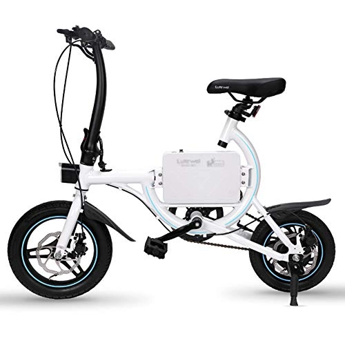 Vélos électriques : ABYYLH Vlo lectrique Pliant Homme / Femme Adult Pliable E-Bike Portable Tricycle, White