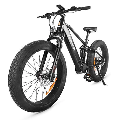 Vélos électriques : Accolmile Vélo de Montagne électrique Fat Bike 26” équipé de Bafang Moteur Pédalier 48V 750W et de Samsung Batterie Lithium Amovible 14Ah, Gros Pneu, Écran LCD et Shimano 9 Vitesses
