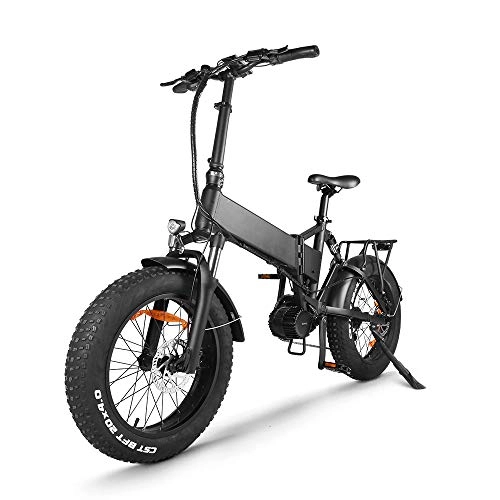 Vélos électriques : Accolmile Vélo Électrique 20”pour Adultes, BAFANG Moteur Pédalier 48V 1000W, Batterie Lithium-ION Amovible 17.5Ah, 9 Vitesses, Porte-Bagage et Écran en Couleurs