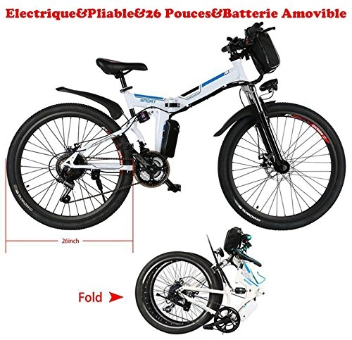 Vélos électriques : aceshin Vlo Homme Electrique Pliable 36V 8AH Capacit 250W 40KM Trottinette / Scooter lectrique Pliant Lger Batterie Lithium