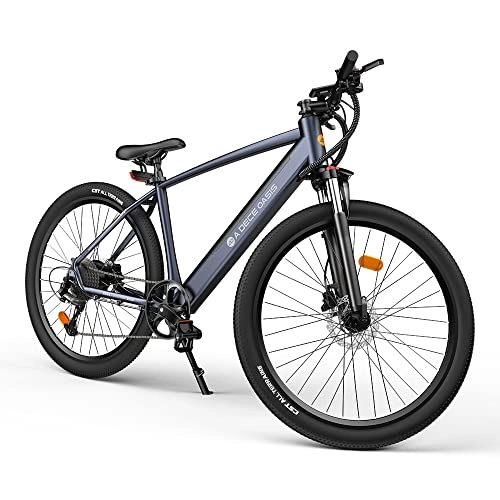 Vélos électriques : ADO D30C Vélo électrique 27, 5" 250 W 36 V 10, 4 Ah Vélo électrique professionnel Shimano 9 vitesses 25 km / h (gris, 27, 5")