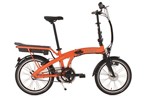Vélos électriques : Adore Vlo pliant Pdelec Alu City E-Bike Holiday, Mixte, Fahrrad Pedelec E-Bike Faltrad 20 Zoll Zero, Orange