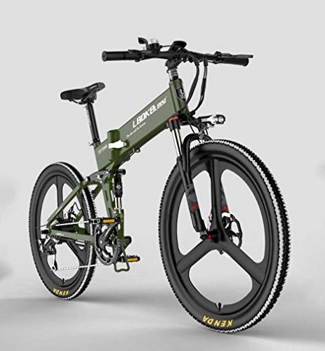 Vélos électriques : Adulte Mens électrique VTT, 48V 10.4AH Batterie au Lithium, 400W en Alliage d'aluminium Vélos électriques, 7 Vitesses Hors Route vélo électrique, 26 Pouces Roues, D