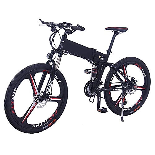 Vélos électriques : AI CHEN Vélo Pliant électrique de vélo de Montagne de contrôle de Vitesse 36V Batterie au Lithium de Bicyclette de Voiture électrique Version de Plaque de Ligne 26 Pouces 24 Vitesses