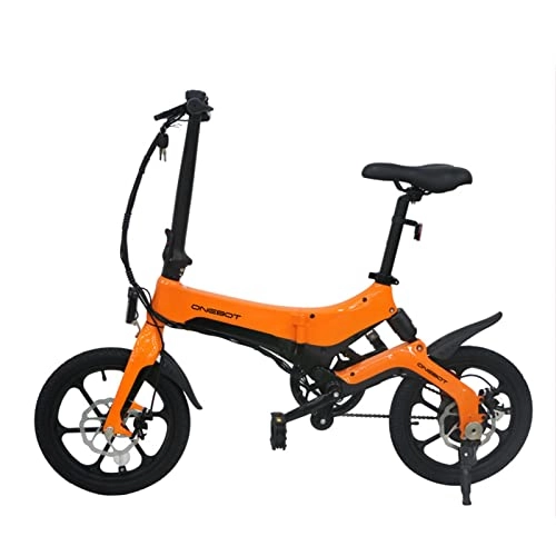 Vélos électriques : AJLDN Vélo Électrique, 16 Pouces Vélo Électrique en Montagne Frien à Double Disque E-Bike Batterie Amovible 36V / 6.4Ah Vélo à Assistance Electrique (Color : Orange)