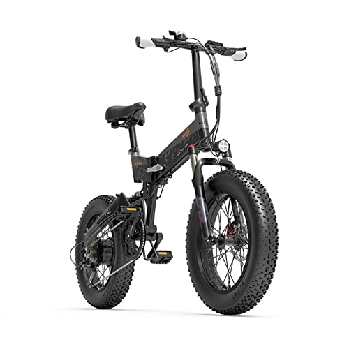 Vélos électriques : AJLDN Vélo Électrique, 20'' VTT Electrique avec Batterie Amovible 48V / 15AH Vélo Électrique en Montagne Frien à Double Disque E-Bike Shimano 7 Vitesses Vélo à Assistance Electrique (Color : Black)