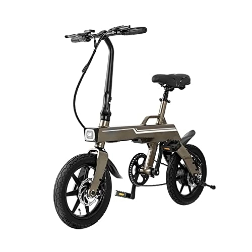 Vélos électriques : ALFUSA Vélo électrique, Pliable, 20 Pouces, Vélo de Loisir, Se Rendre au Travail, Véhicule électrique à Vitesse Variable (Brown 121x104cm)
