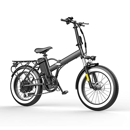 Vélos électriques : ALFUSA Vélos électriques pliants, Conduite de véhicules électriques à Vitesse Variable, Scooters à Batterie au Lithium, véhicules électriques de Transport (Black 10A)