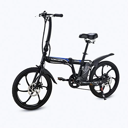 Vélos électriques : Ambm Vélo Électrique Batterie Au Lithium Cyclomoteur 6 Vitesses Réglable