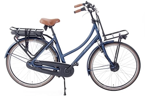 Vélos électriques : Amigo E-Strong T2 Vélo électrique pour femme - Vélo pour femme 28" - Vélo hollandais avec Shimano 3 vitesses - Convient à partir de 170 à 175 cm - Bleu