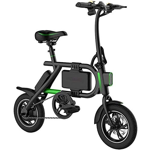 Vélos électriques : AOLI Vélo électrique, avec éclairage LED Pédale Voyage Batterie d'alimentation en aluminium de voiture en alliage Cadre à deux roues Mini Pédale voiture électrique pour adultes aventure de plein air