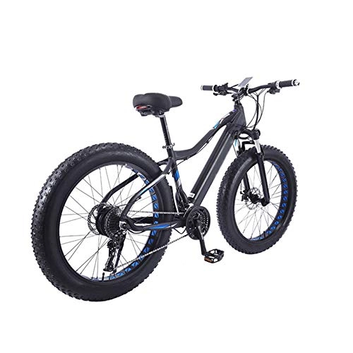 Vélos électriques : AORISSE Vélos Électriques, Adulte Vélo en Alliage D'aluminium Vélo De Montagne Roue Épaisse Motoneige, 26"36V 10AH Caché Amovible Batterie Lithium-ION 27 Vitesses Vélo À Vitesse Variable, Noir