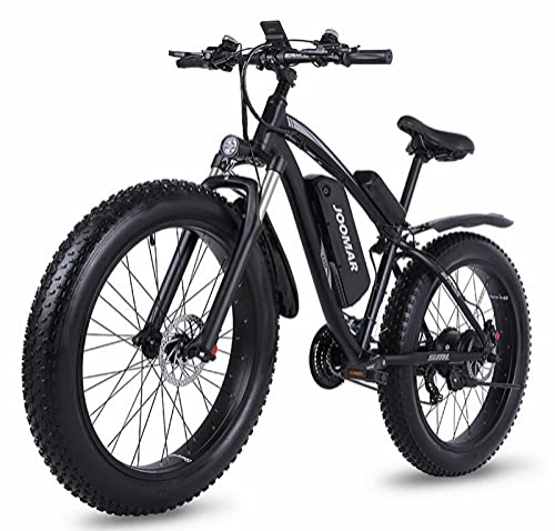 Vélos électriques : ASEDF Vélos Électriques pour Adultes, 26" Alliage De Magnésium EBikes Vélos Tout Terrain, 48V 1000W 17Ah Amovible Au Lithium-ION pour Hommes Montagne Ebike Black