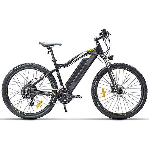 Vélos électriques : AYHa Vélo électrique pour adultes, 27, 5 pouces Montagne Urban Commuter E Bike 400W brushless 48V 13Ah amovible Batterie au lithium Suspension Huile de fourche de frein à disque