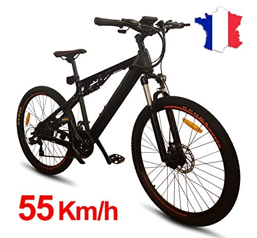 Vélos électriques : BENACLAY CAPCES vélo électrique VTT, jusqu'à 55 km / h, Moteur Puissant Ebike 350W / 36V, Batterie Invisible et Amovible