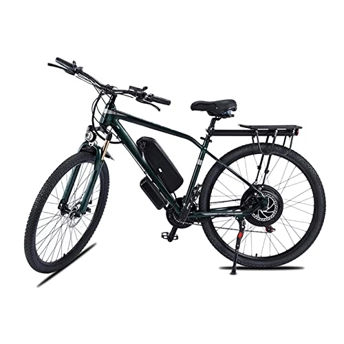 Vélos électriques : Bewinch Vélo De Montagne Électrique Pour Adulte 29'' E-MTB Avec Batterie Lithium-Ion Amovible 48 V 13 A Pour Homme 21 Vitesses Double Freins À Disque, Vert, 29 inch