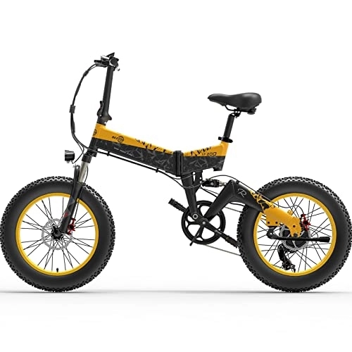 Vélos électriques : Bezior XF200 20 Pouces Vélo de Montagne Electrique Pliable pour Adultes 48 V 15 Ah, Shimano 7 Vitesses