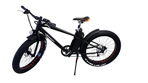 Vélos électriques : Bike 26 / 66cm Noir mat de Fat lectrique avec Shimano 6vitesses vlo lectrique Pedelec ebike lectrique Mountain Bike VTT Vlo Fat Tire graisses Roues