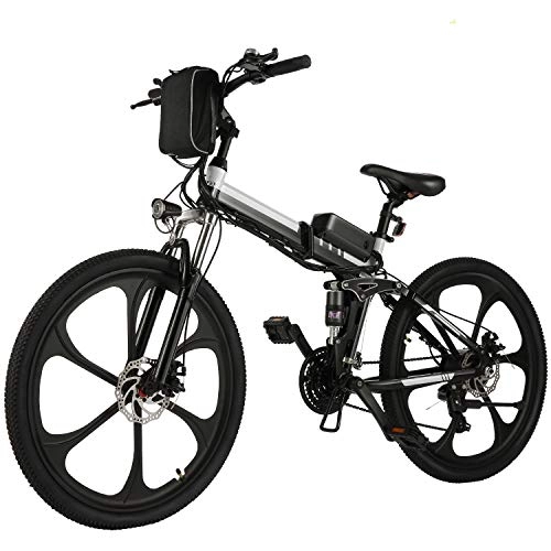 Vélos électriques : BIKFUN 26" Vélo électrique VTT avec Batterie au Lithium 8Ah, Shimano 21 Vitesses Moteur 250 W (26 Chevalier - Noir)