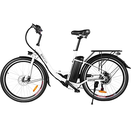 Vélos électriques : BIKFUN Vélo Électrique 26 pouces City E-Bike | 15Ah / 540Wh Batterie Amovible Portée 70KM | Shimano 7 Vitesses Jusqu'à 32KM / H | 350W Vélo Électrique de Ville pour Homme et Femme Adultes | Pédale Pedelec