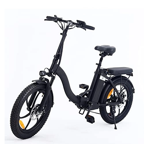 Vélos électriques : BK6 Vélo électrique pliable Pedelec 20" avec dérailleur Shimano 7 vitesses et moteur arrière pour 25 km / h, moteur électrique 250 W, batterie amovible