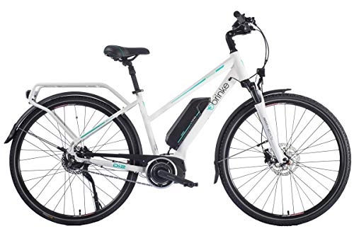Vélos électriques : Brinke Vélo Électrique Rushmore 2 DI2 Confort Transmission Automatique (Blanc, M)