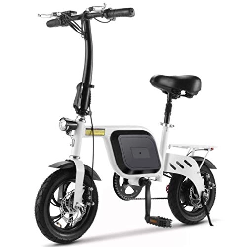 Vélos électriques : BRISEZZ Scooter électrique, léger et Pliable vélo électrique avec éclairage LED Double Shock Absorption maximale 60KM Exécution Distance 48V for Adultes HRTT