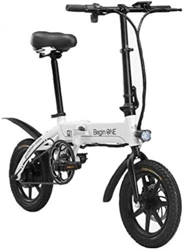 Vélos électriques : BXZ Vlo lectrique Vlos lectriques lgers et pliants en aluminium avec assistance lectrique pdales et batterie au lithium-ion 36 V avec roues de 14 pouces et moteur de moyeu de 250 W Croisire