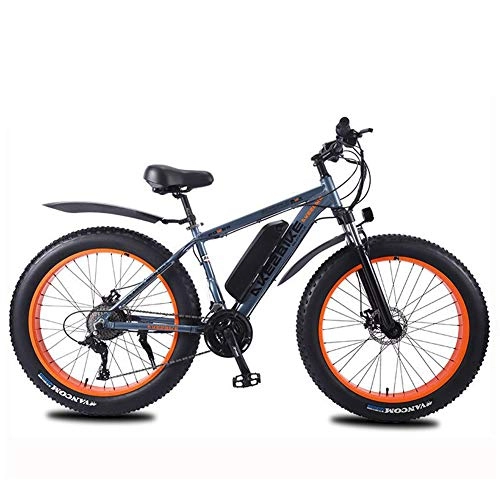 Vélos électriques : Caige Vélos électriques 350W 26" avec Amovible Lithium électrique Motoneige, 27 Vitesse, Gris, 8AH