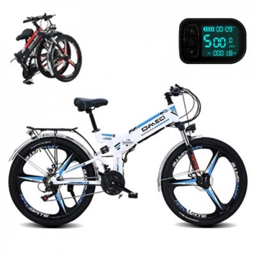 Vélos électriques : canoy Vlo lectrique, VTT lectrique, 26 Pouces Repliable Vlo Montagne avec sige arrire Fat Tire E-Bike B