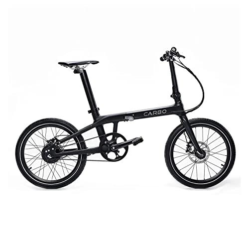 Vélos électriques : CARBO – Modèle X Vélo électrique, double freins à disque, moteur moyeu à 250 vitesses, batterie Samsung 36 V x 7 Ah, pneus Schwalbe Big Apple, vélo électrique pliable
