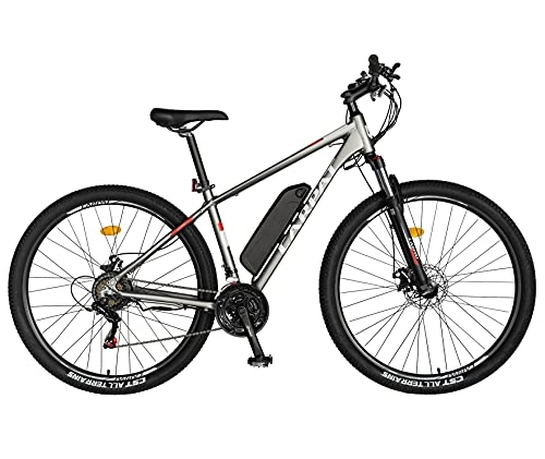 Vélos électriques : Carpat Vélo électrique VTT électrique 27, 5 pouces Moteur 250 W Autonomie maximale 60 km Shimano SL-TX30 Carpates CSC10 / 11E Noir / Blanc