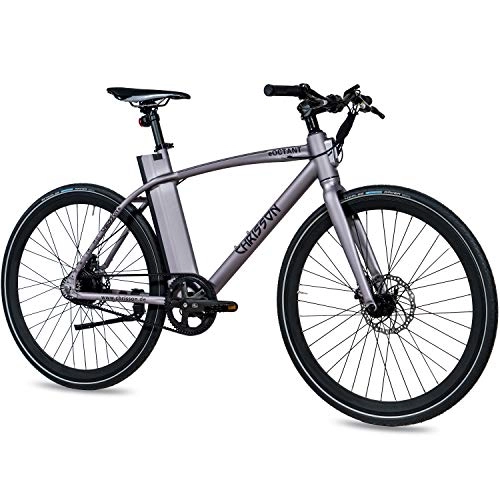 Vélos électriques : CHRISSON Vélo électrique 28 pouces eOCTANT gris mat - Vélo de ville électrique avec roue arrière Aikema - Moteur moyeu 250 W, 36 V, 40 Nm - Vélo électrique pratique pour homme et femme