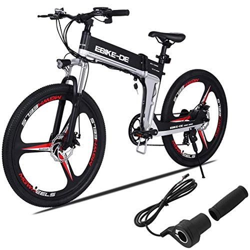 Vélos électriques : CIOLER Vélo électrique 26 Pouces Repliable pour vélo électrique, Nouveau vélo de Montagne 2019 Pliant avec Batteries Lithium-ION 48V 10.4Ah, Absorption des Chocs Haute résistance et 21 Vitesses