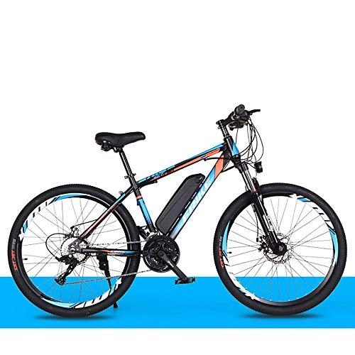 Vélos électriques : COKECO Vélo électrique Vélo électrique pour Adultes 26"250W Vélo électrique pour Homme Femme Moteur à Engrenages sans Balais à Grande Vitesse 21 / 27 Vitesses E-Bike, Bleu