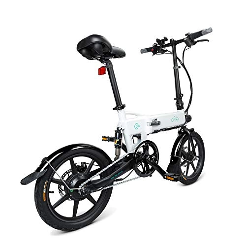 Vélos électriques : collectsound Vélo électrique Pliant pour Adultes, vélo Super léger à Vitesse maximale de 25 km / h, vélo Unisexe Pliant pour banlieusard Urbain Blanc