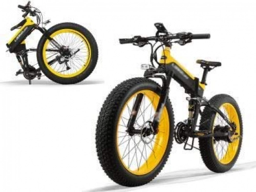 Vélos électriques : Coolautoparts Vélo Électrique Pliable 26 Pouces Jusqu'à 40km / h 500W Vélo de Montagne avec Batterie au Lithium 12.8AH 48V Shimano 27 Vitesses Autonomie 80km VTT Grande capacité pour Adulte Unisexe