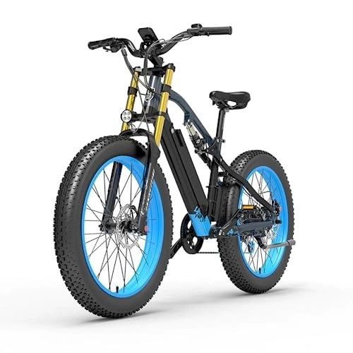 Vélos électriques : Cosintier RV700 Explorer Vélo de Chasse électrique 26 Pouces (Bleu)