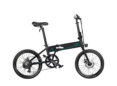 Vélos électriques : cuiyoush Vélo électrique Pliant, 6 SP, Freins à Double Disque, vélo avec Batterie au Lithium-ION 36V 10, 4Ah, Noir Professionnel antidérapant épaissi