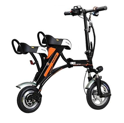 Vélos électriques : CYGGL Parent-Enfant Voiture Électrique Pliant Scooter Électrique Mini Vélo Électrique Batterie Au Lithium 36V12AH-Double Vitesse De Siège 20KM