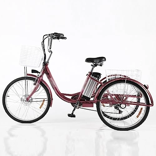 Vélos électriques : DADHI Le Tricycle électrique a Un Moteur arrière d'une Puissance de 250 W et Une Bonne capacité d'escalade. Il Convient aux Personnes âgées et aux Personnes en Mauvaise santé.