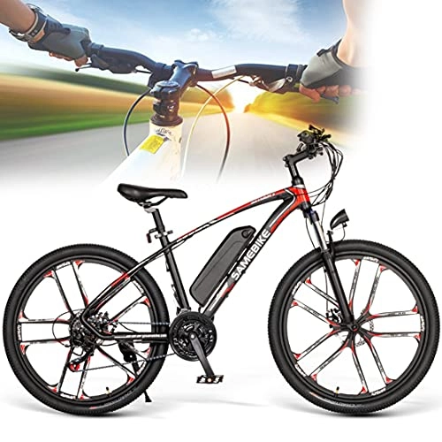 Vélos électriques : DDCHH Vélo de Montagne électrique Pliant E-Bike Portable Léger en Alliage D'aluminium à Gros Pneu 26", 350W / 48V 8AH Batterie Lithium Rechargeable, Jusqu'à 35km / h, Black