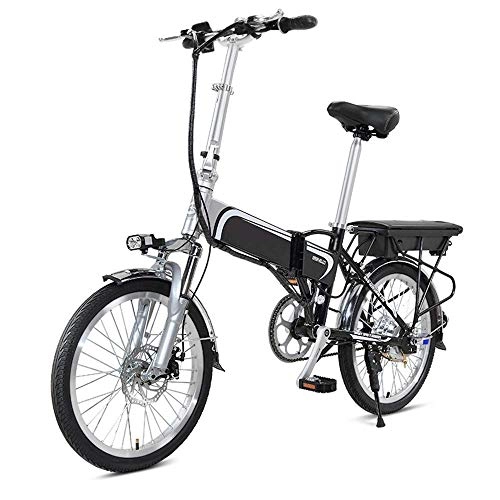 Vélos électriques : Dpliu-HW Vélos électriques Bicyclette électrique Pliante à Batterie de Lithium au cyclomoteur Mini Batterie Adulte for Voiture et Hommes Petite Voiture électrique de 160 km de la Vie de la Batterie